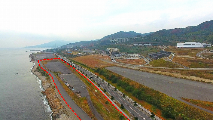 空撮写真(用地北側より)