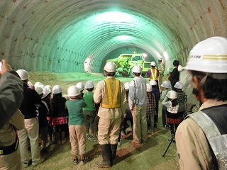 丹波トンネル工事の見学会