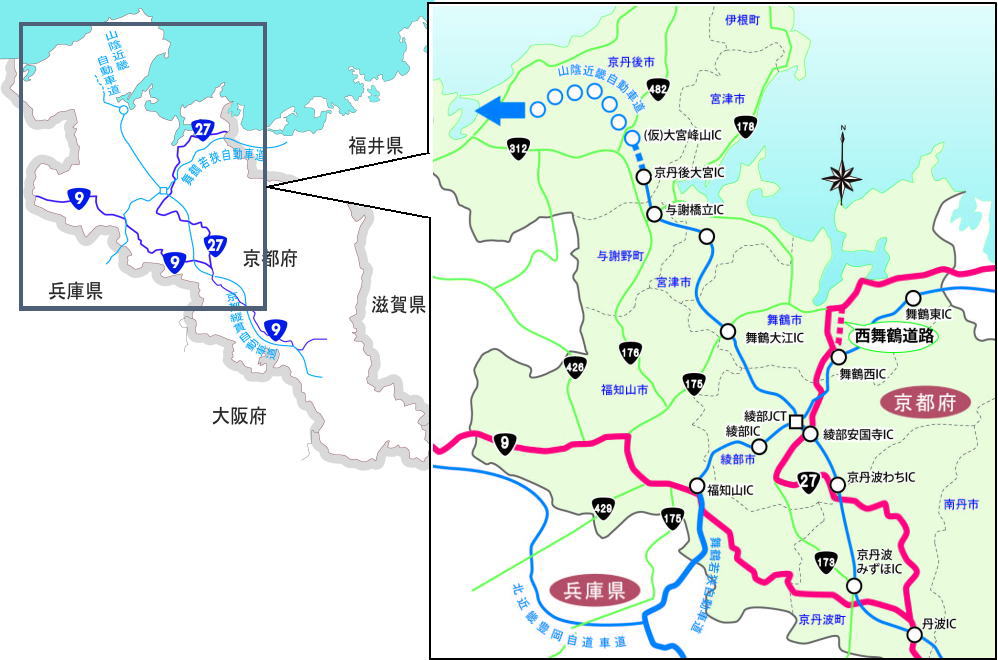 国道９号の地図