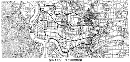 図４．１．３２八ヶ川流域図