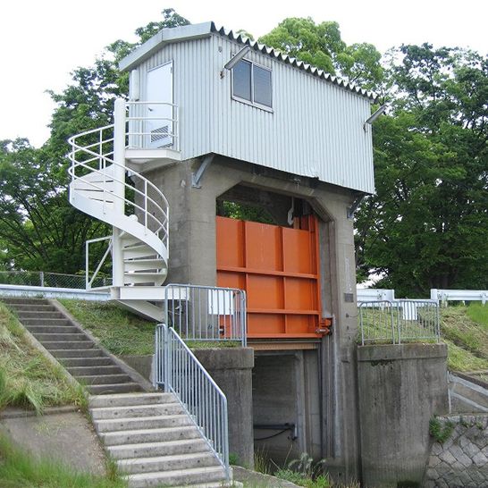 津波遡上区間水門等位置図