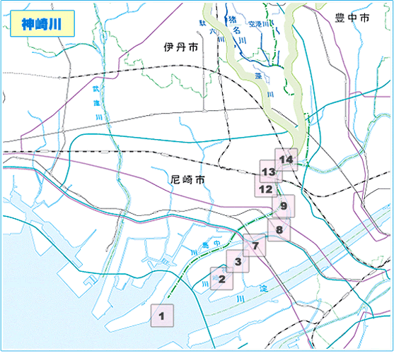 神崎川地図
