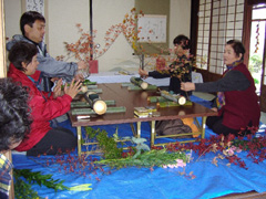 野長瀬晩花の生家:生け花教室