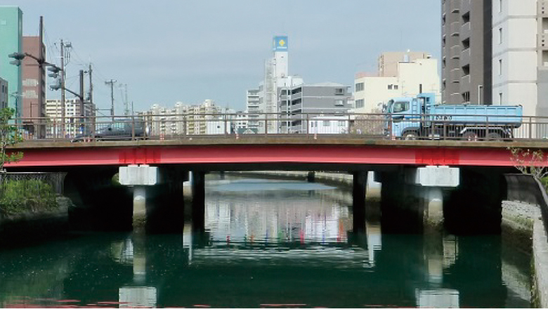 住吉橋 側面全景(上流側より)