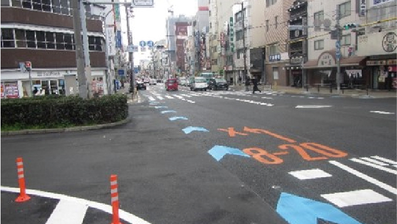 歩行者と分離された自転車通行空間を整備します。