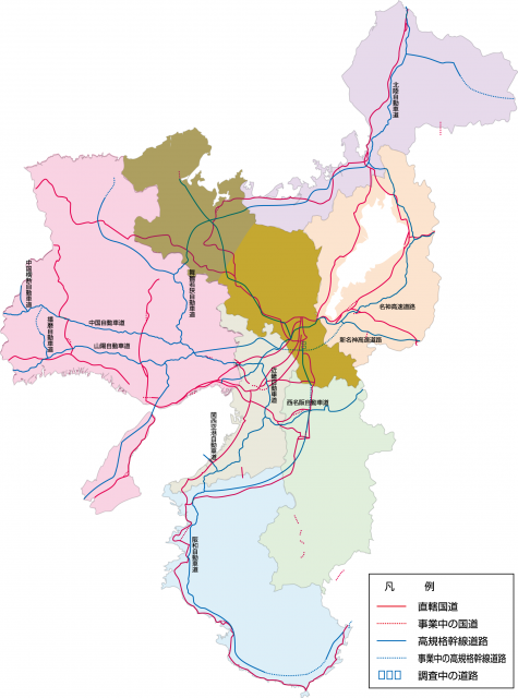 京都府の道路事業マップ