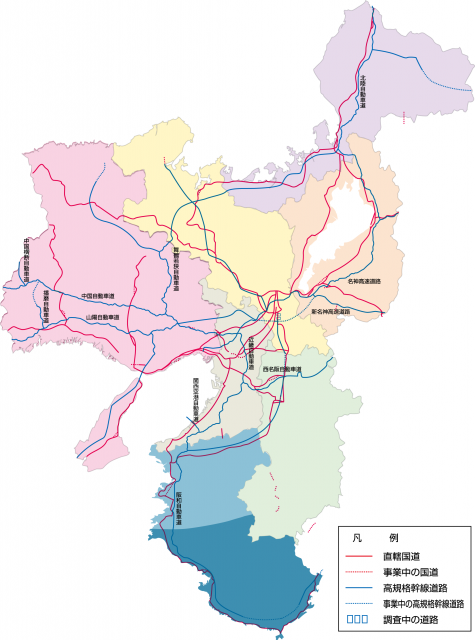 和歌山県の道路事業マップ