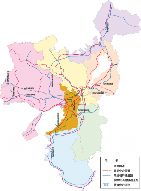大阪府の道路事業マップ