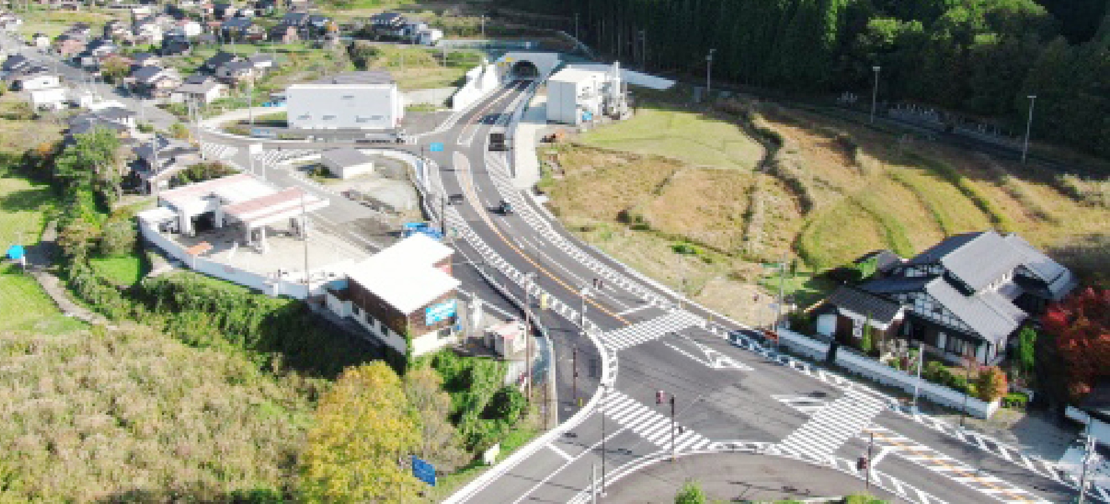 笠波峠除雪拡幅部分開通区間