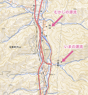 円山川の源流は朝来市生野町