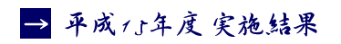 平成15年度 実施結果