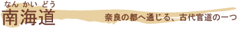 南海道 奈良の都へ通じる古代官道の一つ