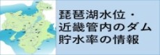 琵琶湖水位・近畿管内のダム貯水率の情報